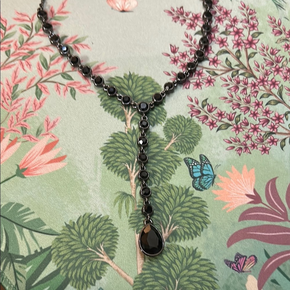 Black Dragonfly Pendant Necklace